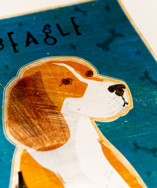 新作。手作り額付き作品　title「Let it BEAGLEワンコ」 Beagle MEET UP 2024 AMBASSADOR 意気込み 新作。手作り額付き作品