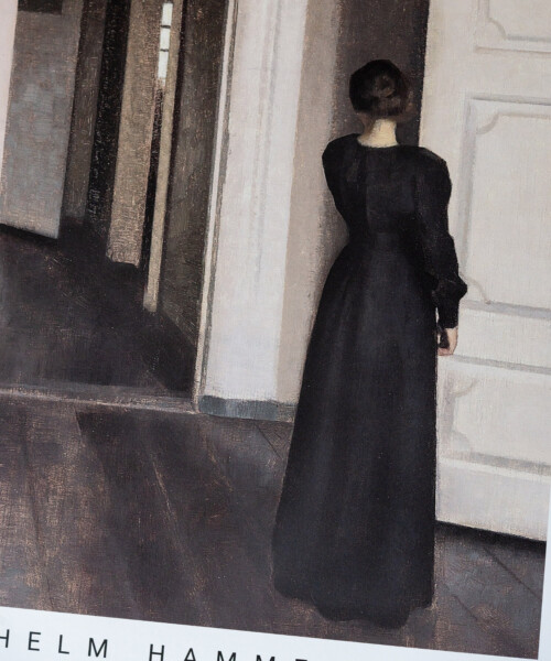 Interior. Woman at the open door – ヴィルヘルム・ハマスホイ