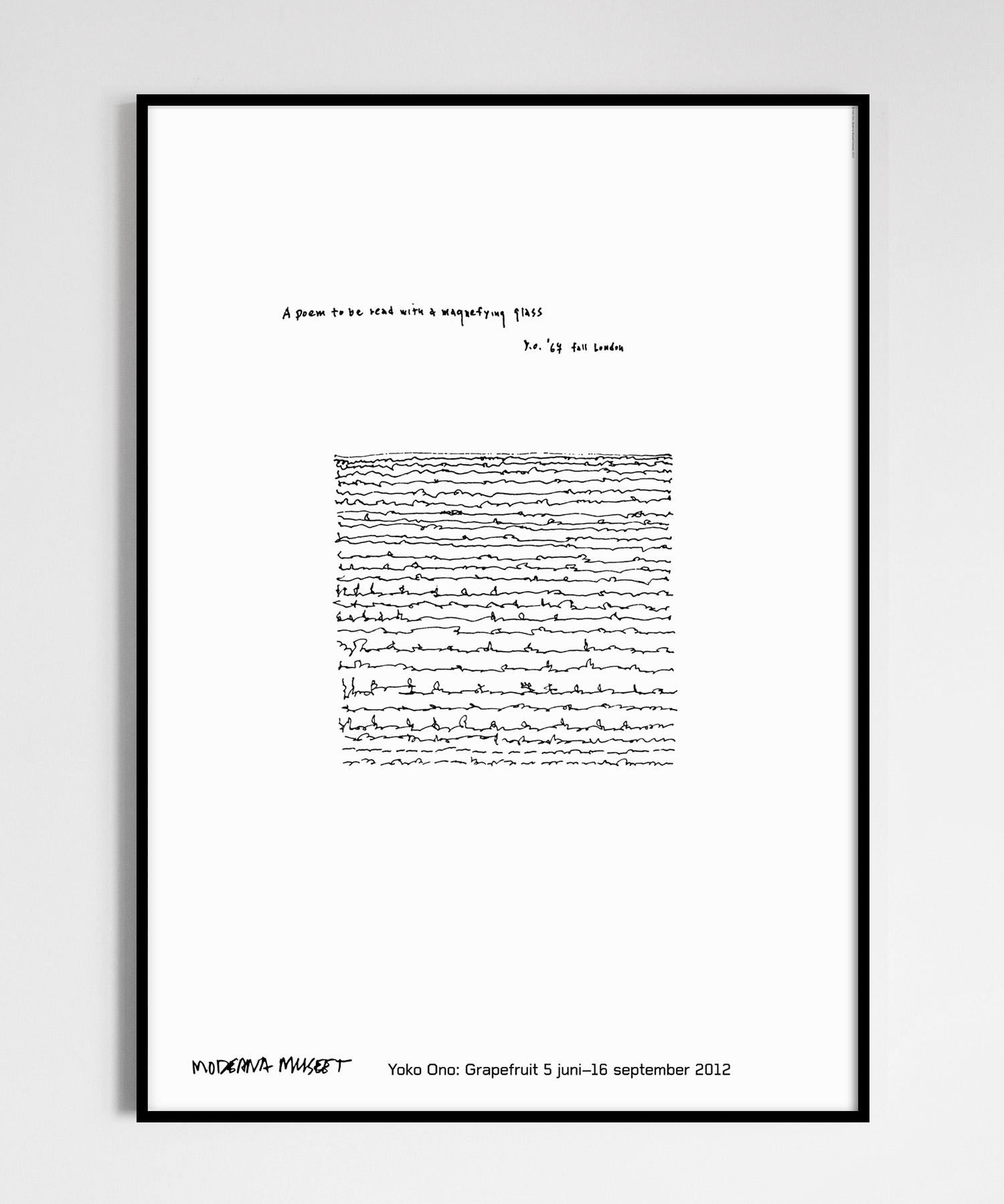 A poem to be read/ポスター/小野洋子/オノ・ヨーコ Yoko Ono / A poem to be read with a magnifying glass